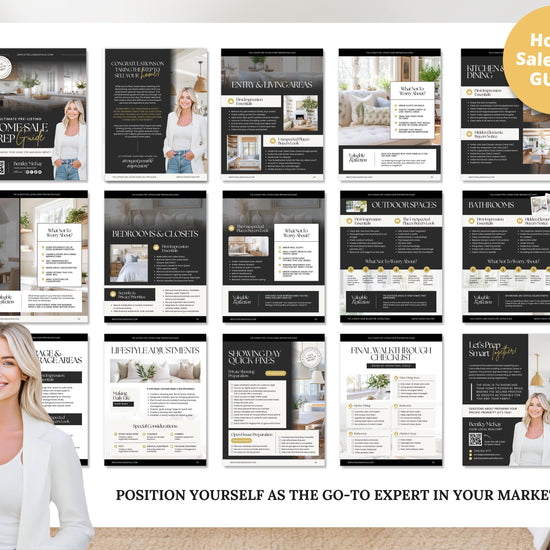 Pre-listing Kit for Real Estate Agent, Pre-listing Box Cover, Pre-listing Presentation, Questionnaire, Just Listed Flyer, Seller Commission