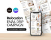 Relocation Email Drip Campaign | Buyer Lead Email Templates | Realtor Marketing | Relocation Nurture | Real Estate Email Automation |Flodesk