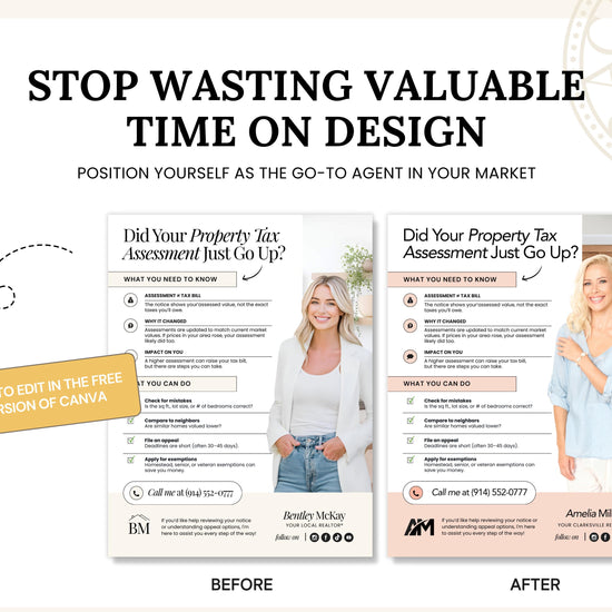 Property Tax Assessment Flyer | Neighborhood Farming Flyer | Introduction Flyer | Real Estate Marketing | Move-Up Buyer Lead Generation