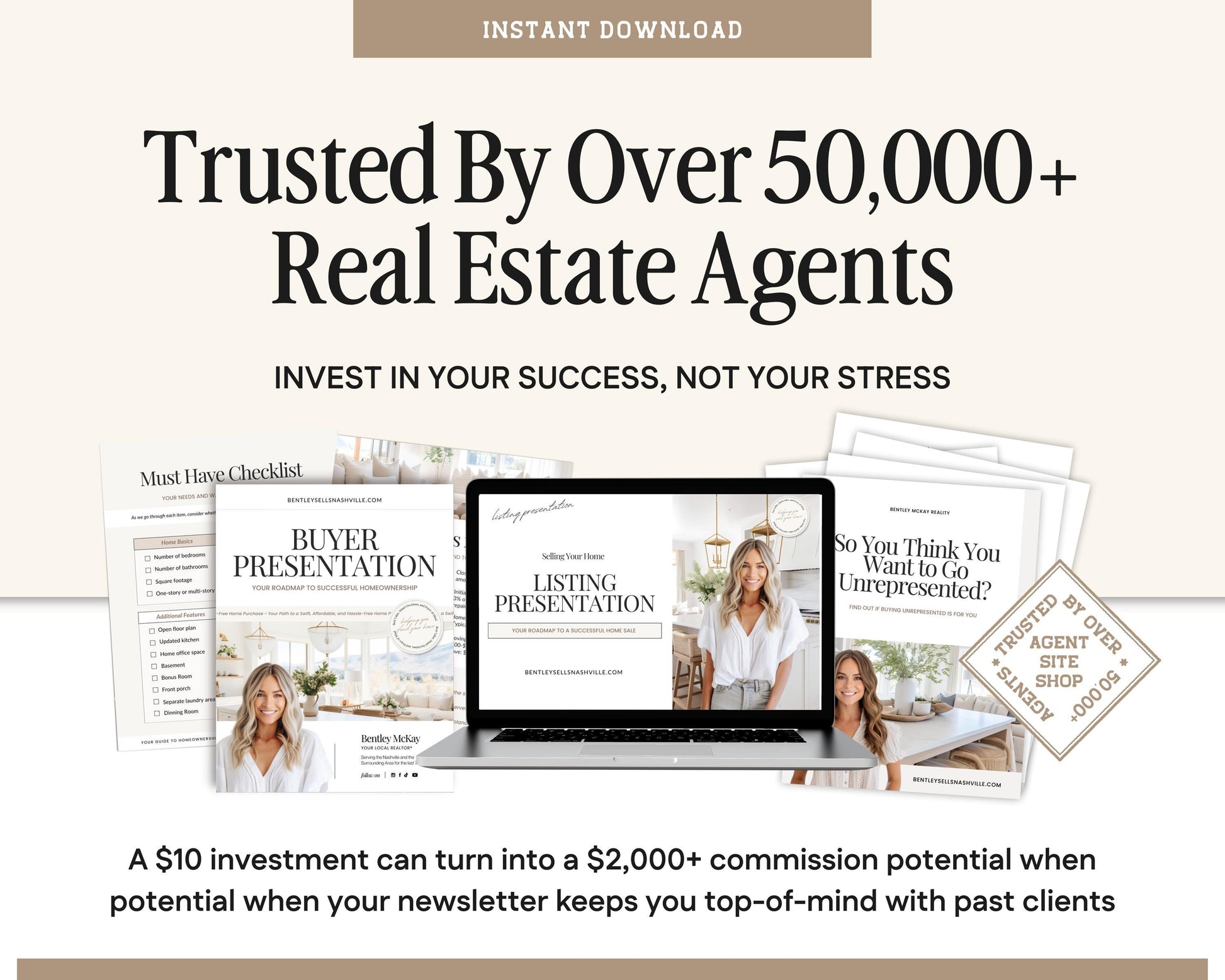 Real Estate Newspaper Prop Template, Large Newspaper Announcement, Custom Newspaper For Branding Photoshoot, Instant Download, Canva