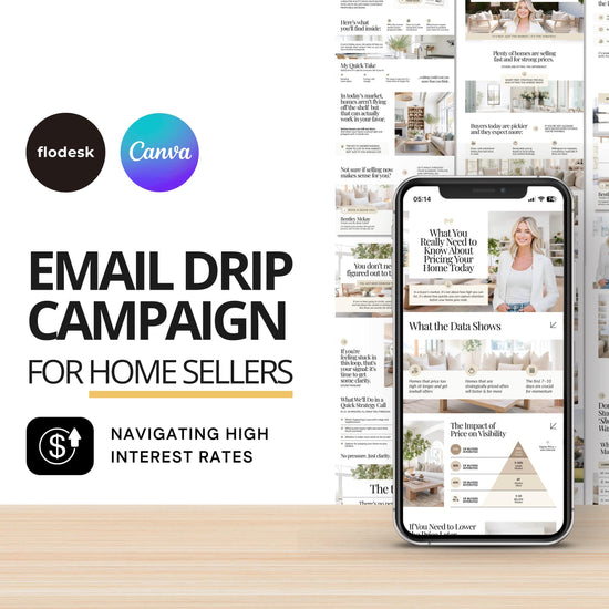 Seller Leads Drip Campaign | High Interest Rates | Realtor Marketing | Home Seller Nurture | Real Estate Email Automation | Flodesk