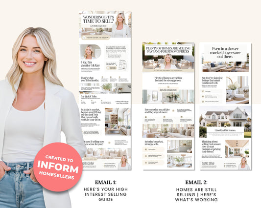 Seller Leads Drip Campaign | High Interest Rates | Realtor Marketing | Home Seller Nurture | Real Estate Email Automation | Flodesk
