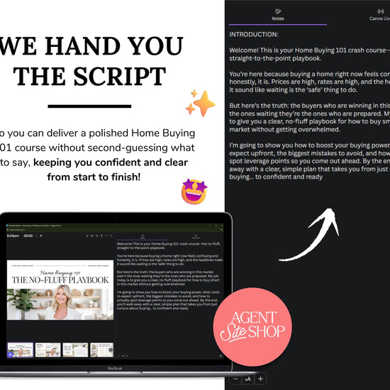 Home Buyer 101 Presentation | Home Buyer Seminar | Home Buyer Webinar | Real Estate Marketing | Lead Generation | Buyer Consultation | Canva