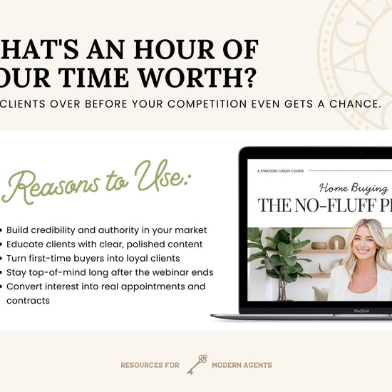 Home Buyer 101 Presentation | Home Buyer Seminar | Home Buyer Webinar | Real Estate Marketing | Lead Generation | Buyer Consultation | Canva