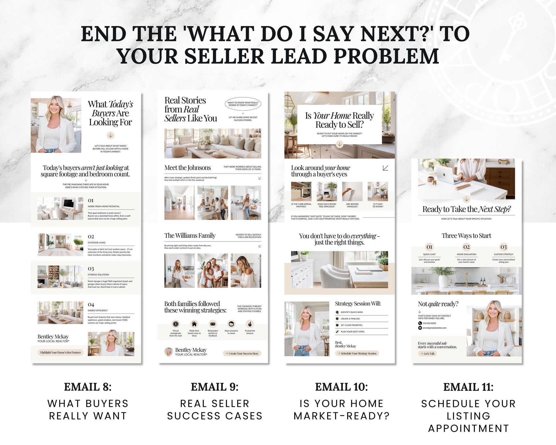 Seller Leads Drip Campaign | Seller Lead Email Templates | Realtor Marketing | Home Seller Nurture | Real Estate Email Automation | Flodesk