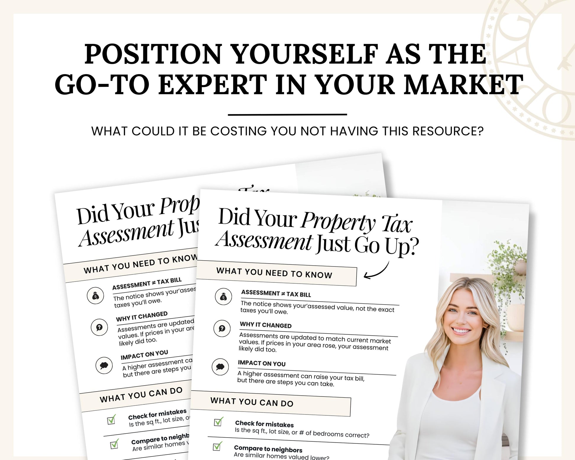 Property Tax Assessment Flyer | Neighborhood Farming Flyer | Introduction Flyer | Real Estate Marketing | Move-Up Buyer Lead Generation