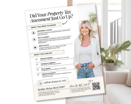 Property Tax Assessment Flyer | Neighborhood Farming Flyer | Introduction Flyer | Real Estate Marketing | Move-Up Buyer Lead Generation