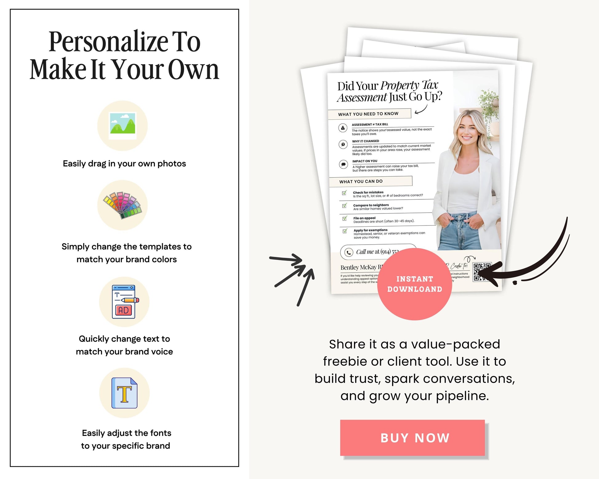 Property Tax Assessment Flyer | Neighborhood Farming Flyer | Introduction Flyer | Real Estate Marketing | Move-Up Buyer Lead Generation