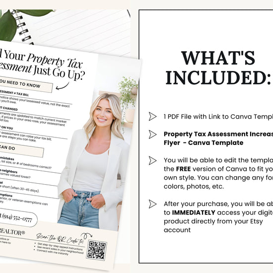 Property Tax Assessment Flyer | Neighborhood Farming Flyer | Introduction Flyer | Real Estate Marketing | Move-Up Buyer Lead Generation