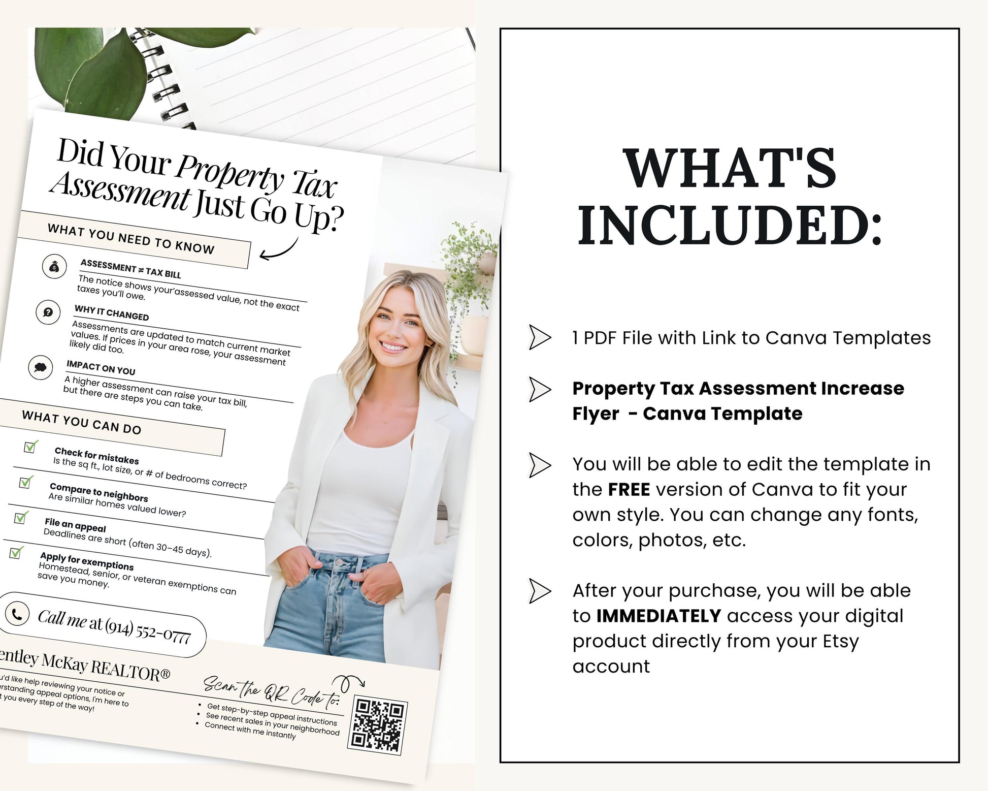 Property Tax Assessment Flyer | Neighborhood Farming Flyer | Introduction Flyer | Real Estate Marketing | Move-Up Buyer Lead Generation