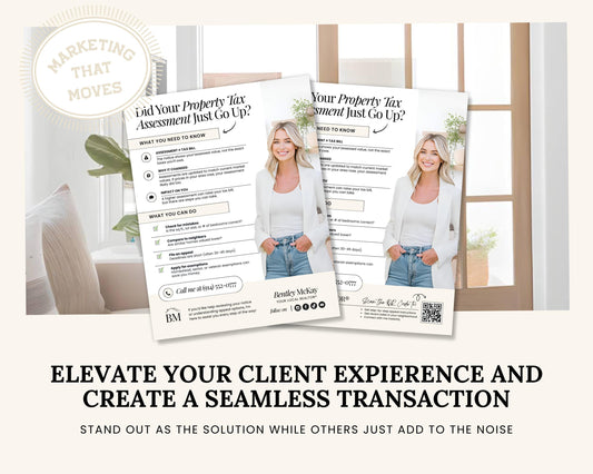 Property Tax Assessment Flyer | Neighborhood Farming Flyer | Introduction Flyer | Real Estate Marketing | Move-Up Buyer Lead Generation