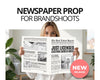Real Estate Newspaper Prop Template, Large Newspaper Announcement, Custom Newspaper For Branding Photoshoot, Instant Download, Canva
