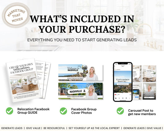 Create Your Own Relocation Facebook Group | Real Estate Agent Marketing | Relocation Guide | Home Buyer Guide | Real Estate Lead Generation