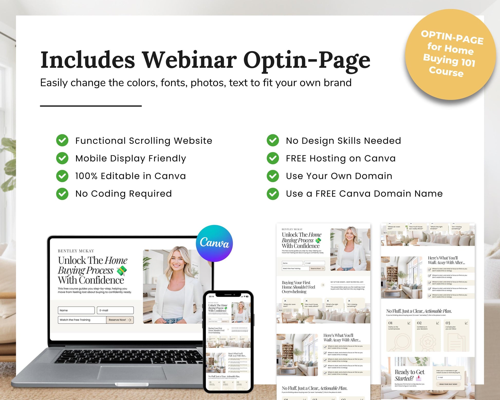 Home Buyer 101 Webinar & Optin Page | Real Estate Marketing | Lead Generation | Buyer Consultation | Home Buyer Seminar | Home Buyer Webinar