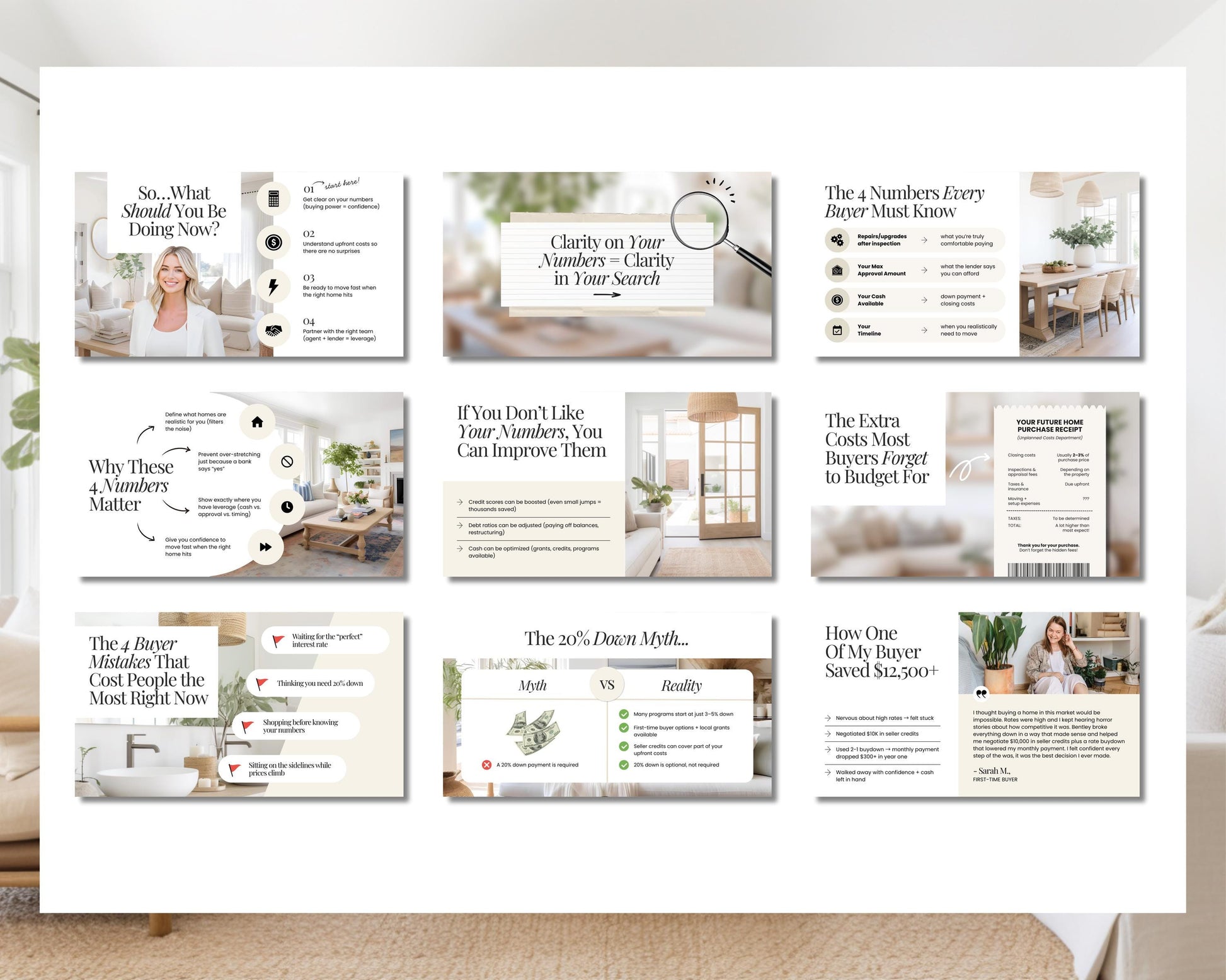 Home Buyer 101 Presentation | Home Buyer Seminar | Home Buyer Webinar | Real Estate Marketing | Lead Generation | Buyer Consultation | Canva