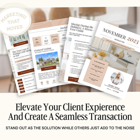 November Real Estate Newsletter | November Newsletter | Real Estate Email Marketing | Fall Real Estate Template | Flodesk | Thanksgiving