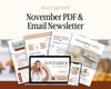 November Real Estate Newsletter | November Newsletter | Real Estate Email Marketing | Fall Real Estate Template | Flodesk | Thanksgiving