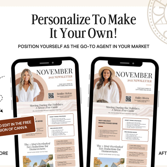 November Real Estate Newsletter | November Newsletter | Real Estate Email Marketing | Fall Real Estate Template | Flodesk | Thanksgiving