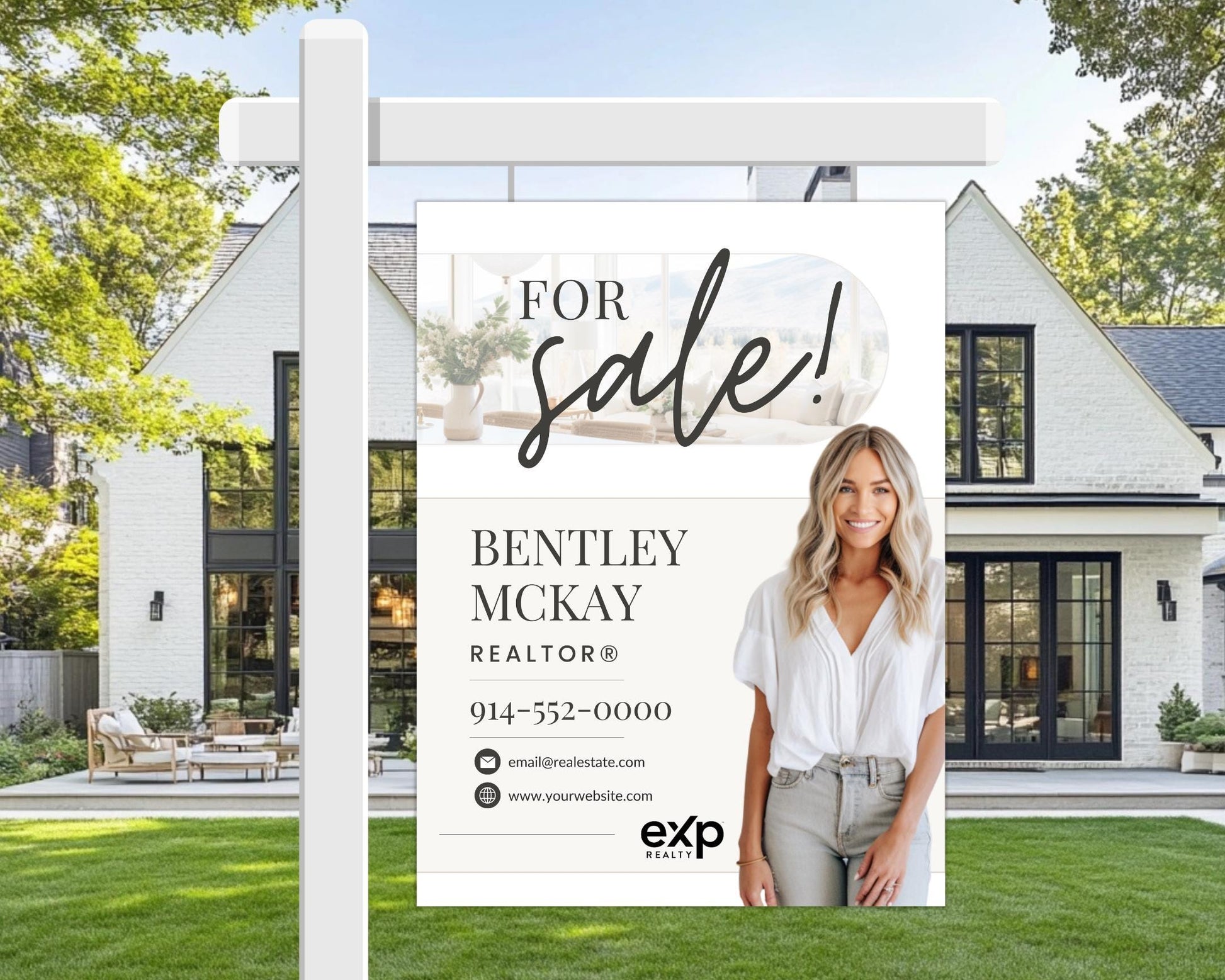 Real Estate Yard Sign Template | For Sale Sign | Property Sign | Open House Directional | Real Estate Sold Sign | Canva For Sale| Sign Rider