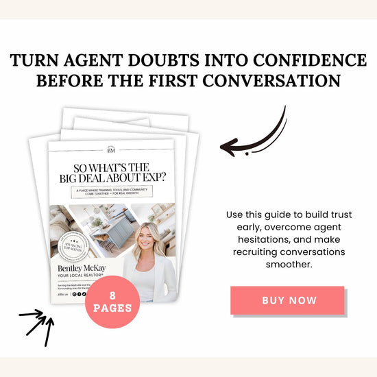 Agent Recruiting Guide | Brokerage Recruiting Marketing | EXP Downline | Real Estate Marketing | Canva Template | Real Estate Team Marketing