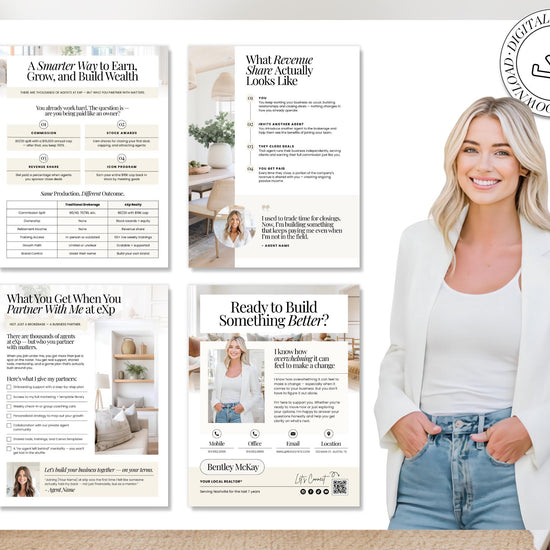 Agent Recruiting Guide | Brokerage Recruiting Marketing | EXP Downline | Real Estate Marketing | Canva Template | Real Estate Team Marketing