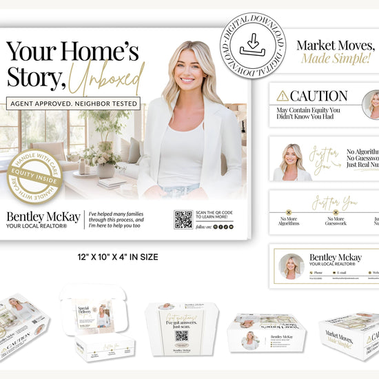 CMA Box Template | Real Estate Pre-Listing Box Cover | Listing Presentation Box | Box Cover | Real Estate Box Template | Custom CMA Box