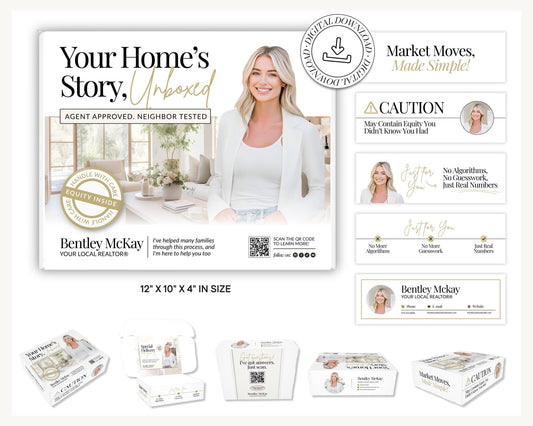 CMA Box Template | Real Estate Pre-Listing Box Cover | Listing Presentation Box | Box Cover | Real Estate Box Template | Custom CMA Box
