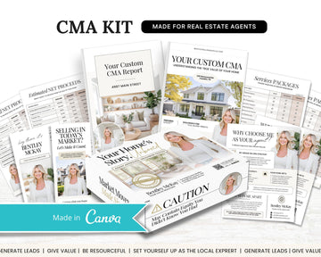 CMA Kit for Real Estate Agents | Real Estate CMA | Listing Presentation| Box Cover | Real Estate Box Template | Custom CMA Box | Home Equity