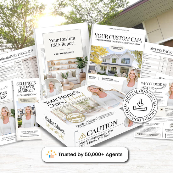 CMA Kit for Real Estate Agents | Real Estate CMA | Listing Presentation| Box Cover | Real Estate Box Template | Custom CMA Box | Home Equity