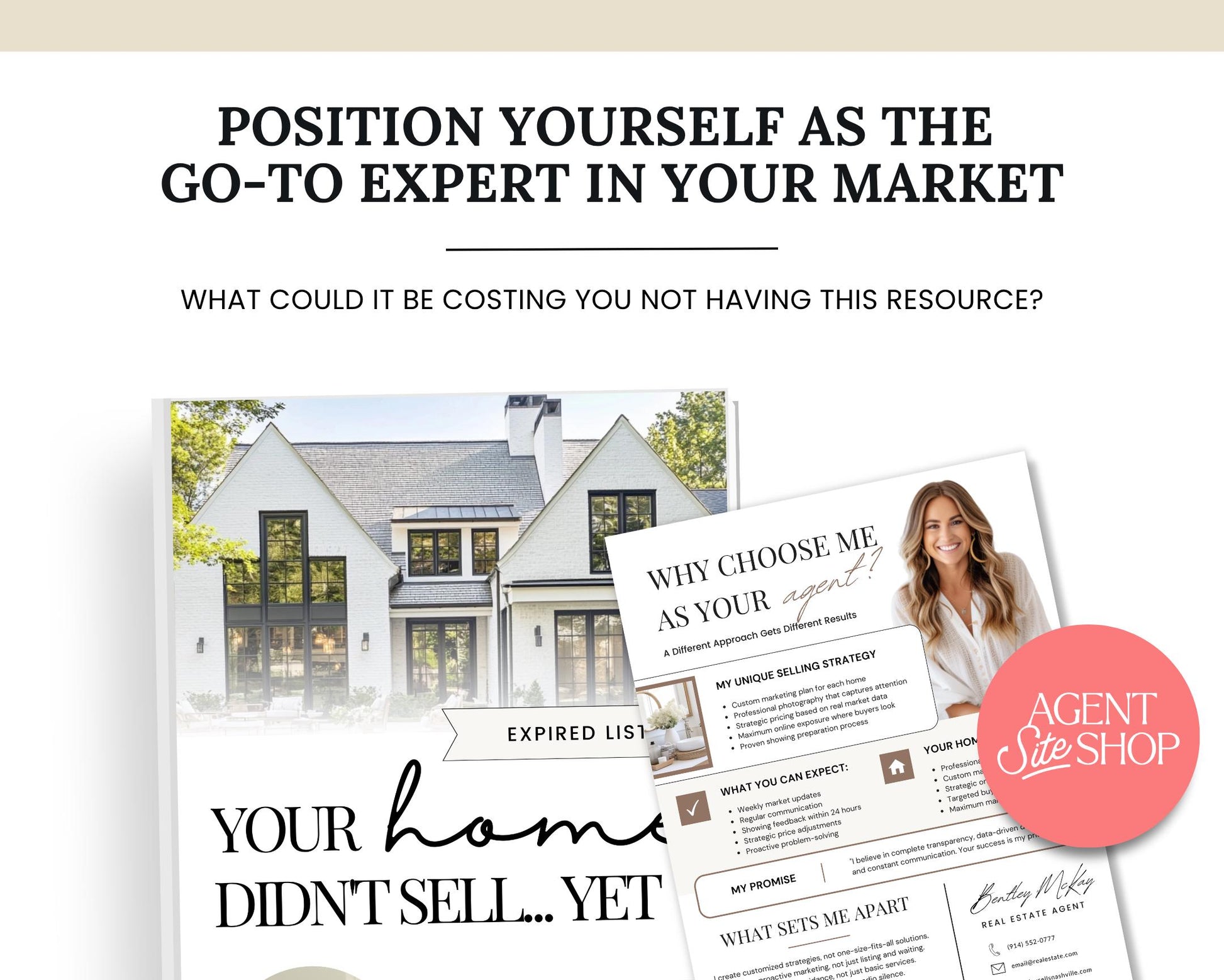 Expired Listing Guide | Farming Prospecting | Real Estate Introduction Flyer | New Agent Flyer | Expired Listing Letter | Home Seller Guide