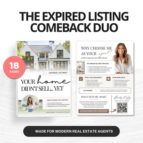 Expired Listing Guide | Farming Prospecting | Real Estate Introduction Flyer | New Agent Flyer | Expired Listing Letter | Home Seller Guide