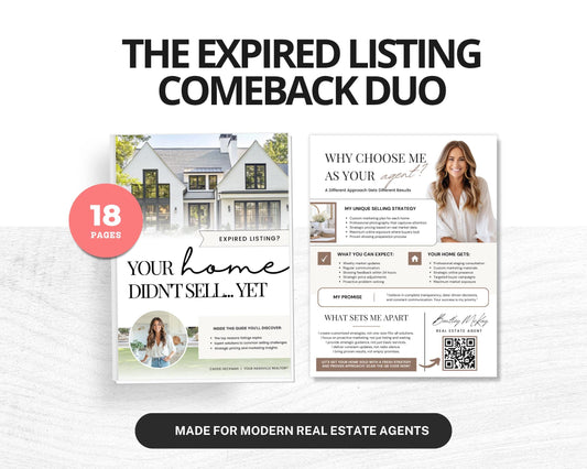 Expired Listing Guide | Farming Prospecting | Real Estate Introduction Flyer | New Agent Flyer | Expired Listing Letter | Home Seller Guide