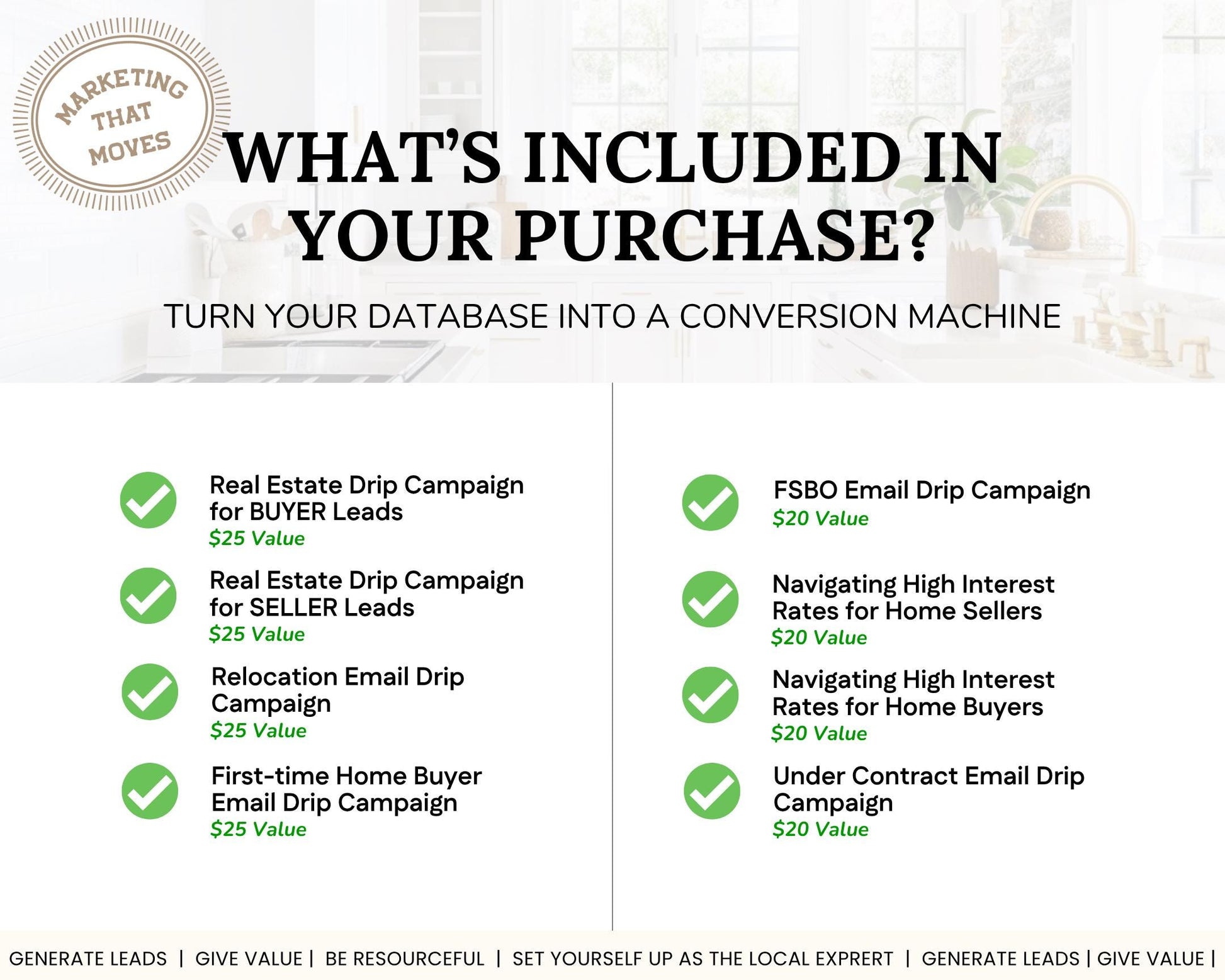Email Drip Campaign Nurture System | Buyer Seller Lead Email Templates | Under Contract | Real Estate Email Automation | Real Estate Flodesk