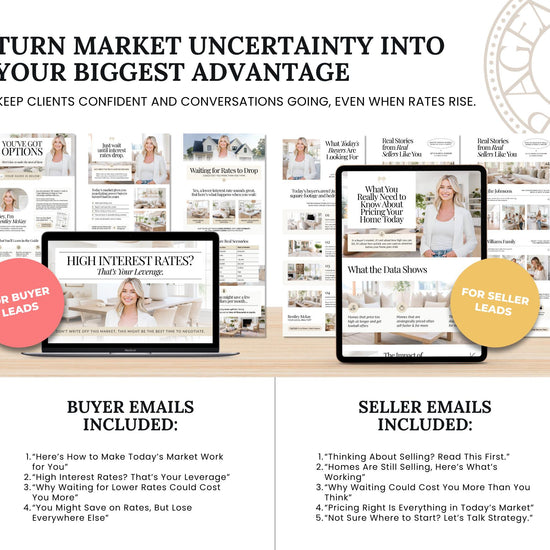 Email Drip Campaign Nurture System | Buyer Seller Lead Email Templates | Under Contract | Real Estate Email Automation | Real Estate Flodesk