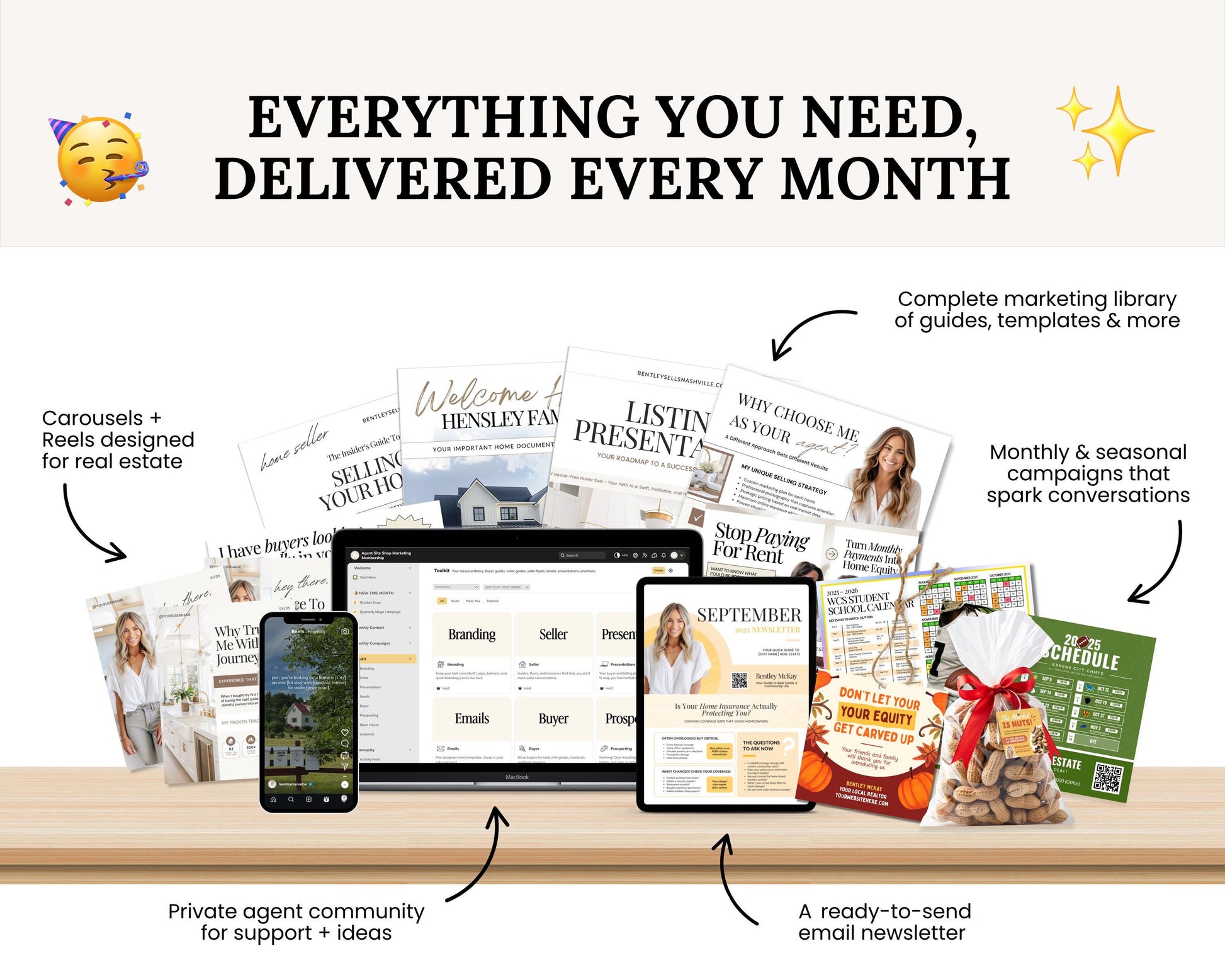 Monthly Marketing Membership | Real Estate Social Media Content | Monthly Content | Marketing Library | Real Estate Marketing | Daily Posts