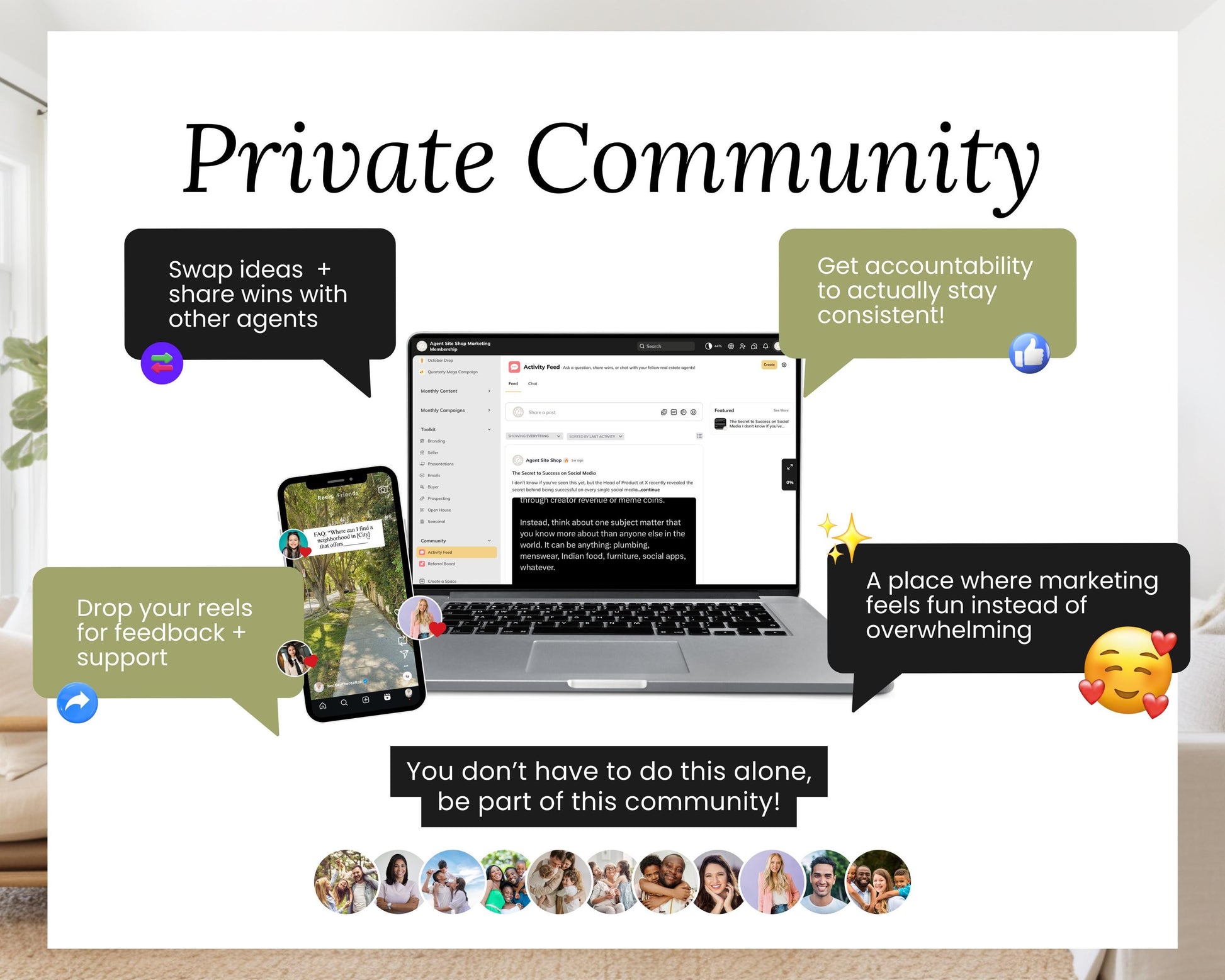 Monthly Marketing Membership | Real Estate Social Media Content | Monthly Content | Marketing Library | Real Estate Marketing | Daily Posts