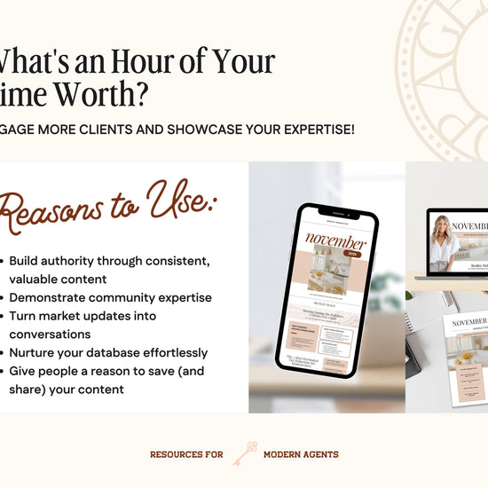 November Real Estate Newsletter | November Newsletter | Real Estate Email Marketing | Fall Real Estate Template | Flodesk | Thanksgiving
