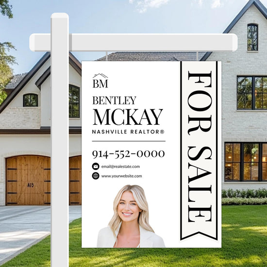 Real Estate Yard Sign Template | For Sale Sign | Property Sign | Modern For Sale Sign | Real Estate Sold Sign | Canva For Sale | Sign Rider