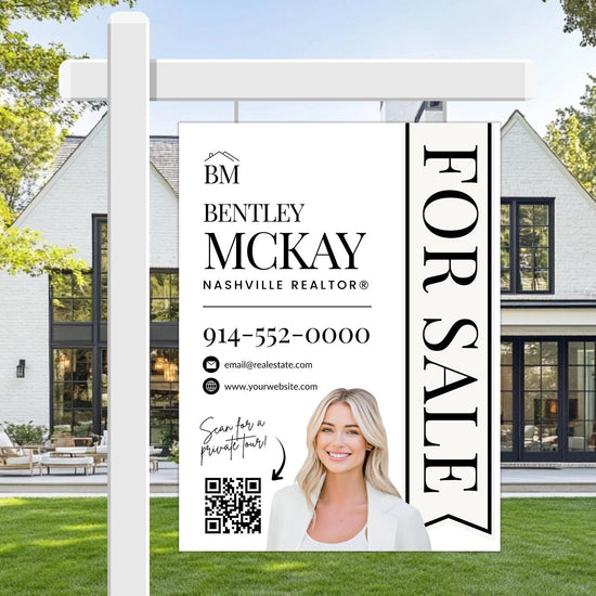 Real Estate Yard Sign Template | For Sale Sign | Property Sign | Modern For Sale Sign | Real Estate Sold Sign | Canva For Sale | Sign Rider