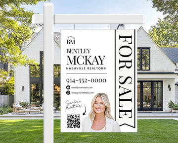 Real Estate Yard Sign Template | For Sale Sign | Property Sign | Modern For Sale Sign | Real Estate Sold Sign | Canva For Sale | Sign Rider