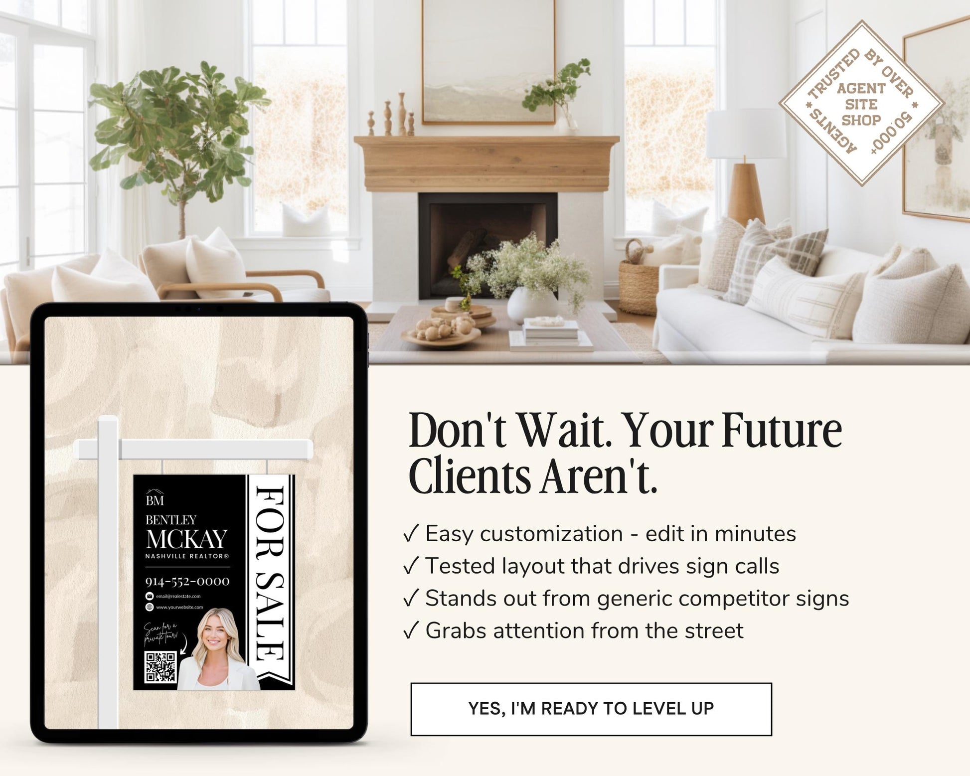 Real Estate Yard Sign Template | For Sale Sign | Property Sign | Modern For Sale Sign | Real Estate Sold Sign | Canva For Sale | Sign Rider