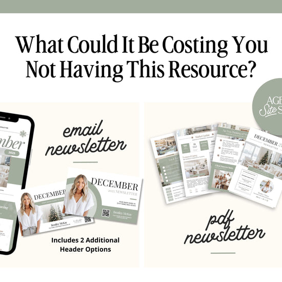 December Real Estate Newsletter | December Newsletter | Real Estate Email Marketing | Winter Real Estate Template | Flodesk | Christmas