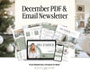 December Real Estate Newsletter | December Newsletter | Real Estate Email Marketing | Winter Real Estate Template | Flodesk | Christmas