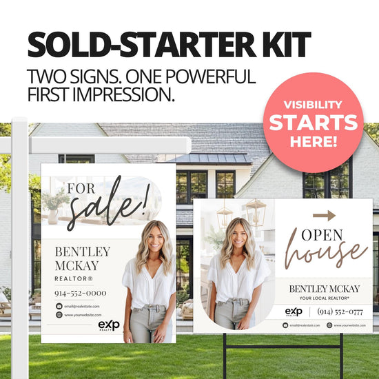 Real Estate Yard Sign Template | For Sale Sign | Property Sign | Open House Directional | Real Estate Sold Sign | Canva For Sale| Sign Rider