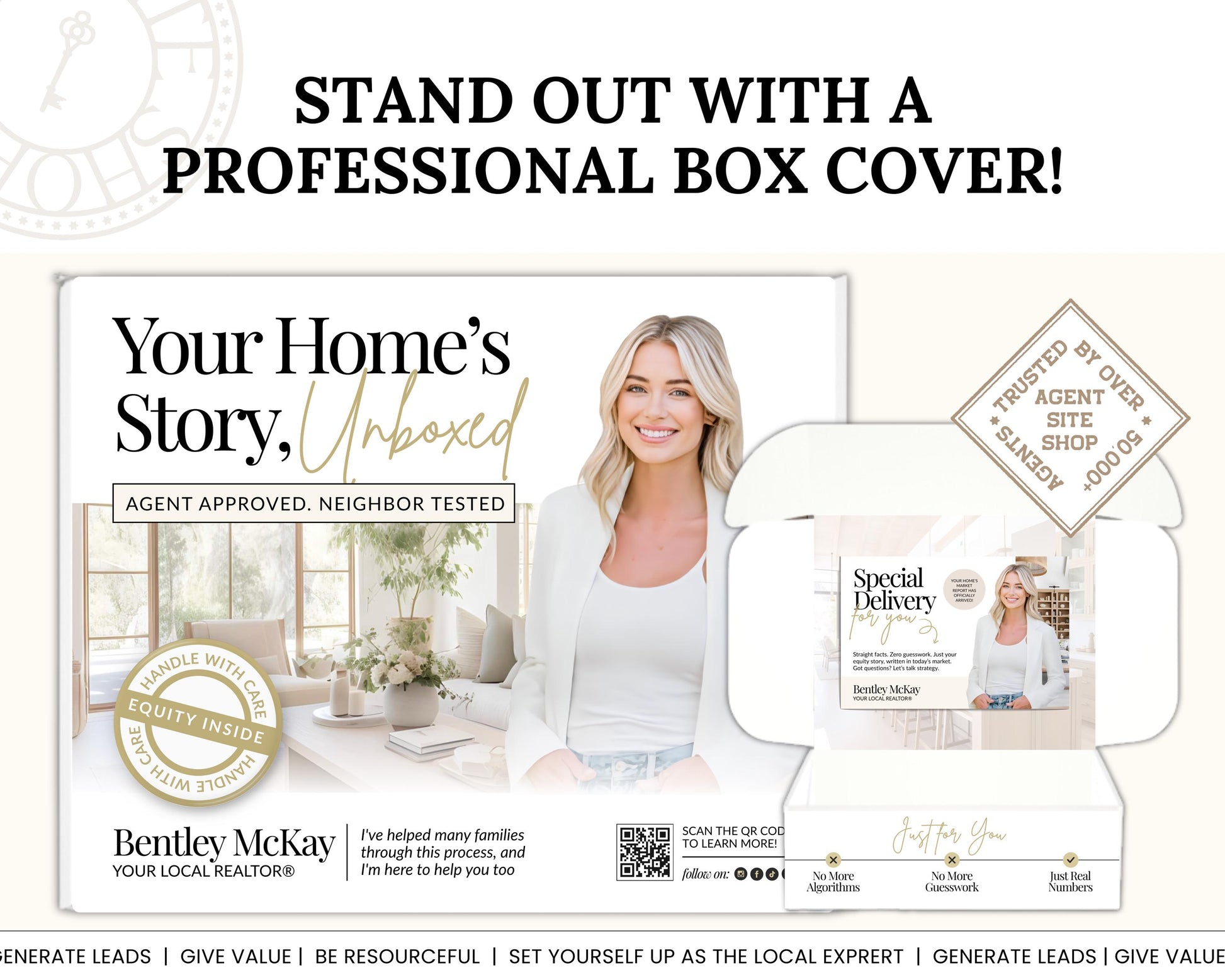 CMA Box Template | Real Estate Pre-Listing Box Cover | Listing Presentation Box | Box Cover | Real Estate Box Template | Custom CMA Box