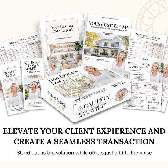 CMA Kit for Real Estate Agents | Real Estate CMA | Listing Presentation| Box Cover | Real Estate Box Template | Custom CMA Box | Home Equity