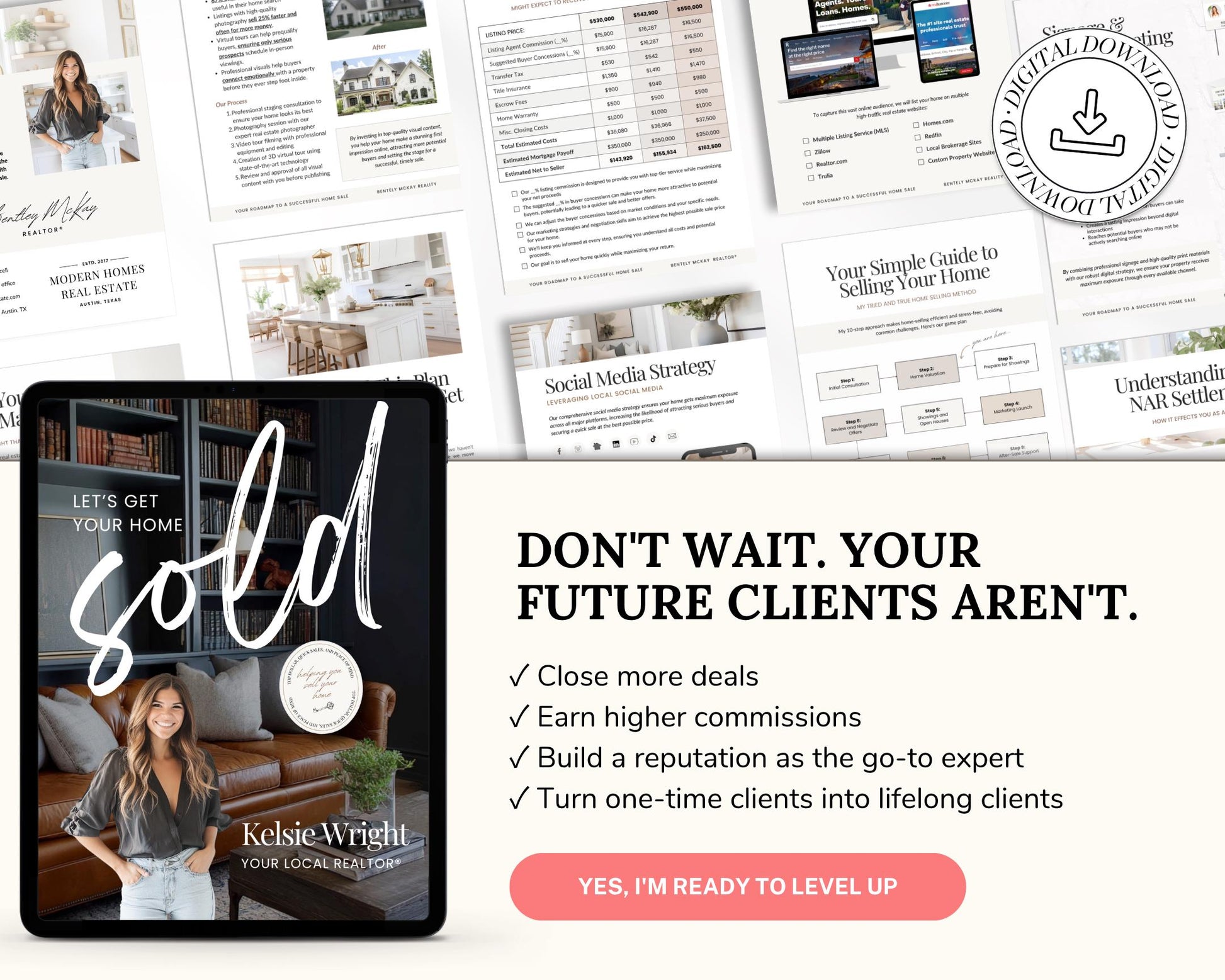 Listing Presentation Template for Real Estate Agents | Editable 40 Page Canva File
