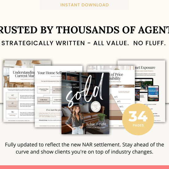 Listing Presentation Template for Real Estate Agents | Editable 40 Page Canva File