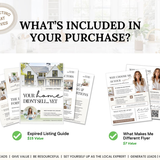 Expired Listing Guide | Farming Prospecting | Real Estate Introduction Flyer | New Agent Flyer | Expired Listing Letter | Home Seller Guide