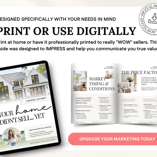 Expired Listing Guide | Farming Prospecting | Real Estate Introduction Flyer | New Agent Flyer | Expired Listing Letter | Home Seller Guide
